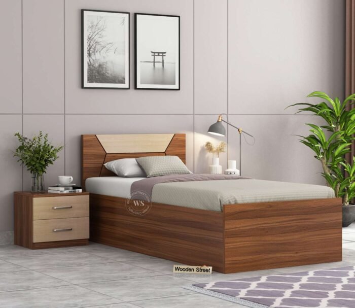 Single Bed – Compact Comfort with Side Table