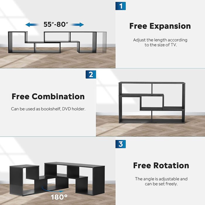 Adjustable TV Stand with Storage - Image 5