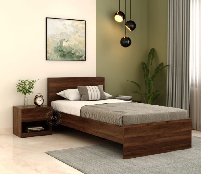 Single Bed – Compact Comfort with Side Table