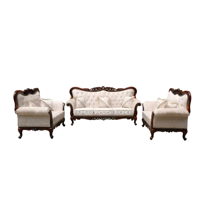 Convertible Sofa Set Five Seater With Wooden Finish